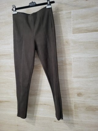 Pantalón efecto ante ZARA marrón talla m