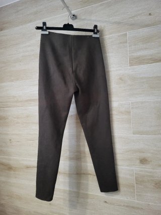 Pantalón efecto ante ZARA marrón talla m