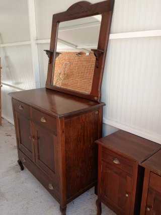 Lote Muebles Dormitorio Madera Maciza
