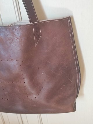 Hogan borsa tote marrone vera pelle