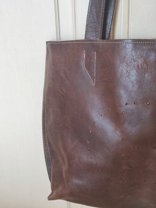 Hogan borsa tote marrone vera pelle