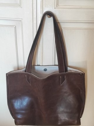 Hogan borsa tote marrone vera pelle