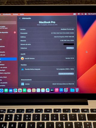 MacBook Pro 13” 2015 i5 500GB