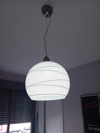 Lámpara colgante esférica cristal