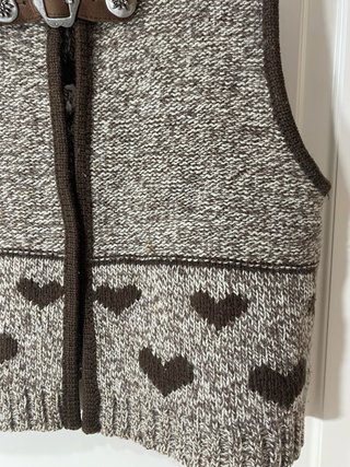 Gilet donna di lana marrone taglia S