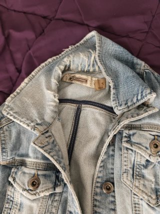 Chaqueta Vaquera Mujer Stradivarius Azul
