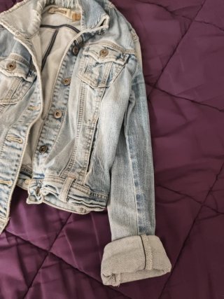 Chaqueta Vaquera Mujer Stradivarius Azul