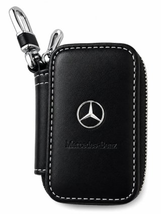 Portachiavi Mercedes similpelle con zip