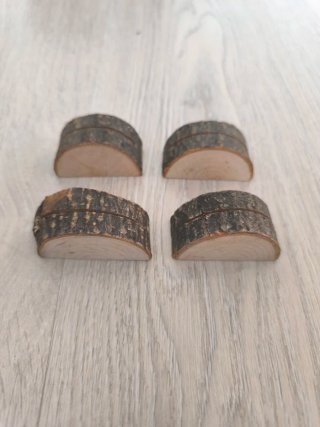 Marcasitios de tronco de madera (80 unidades)