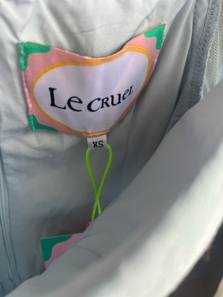 Vestido LE CRUEL azul cielo encaje corazón