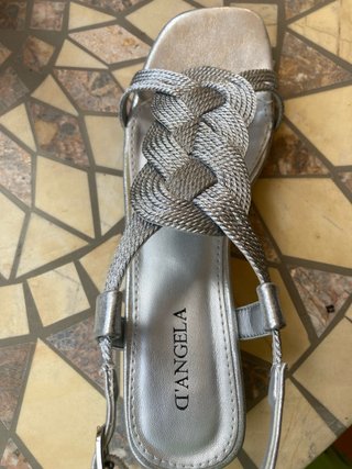 Sandalias D'Angela Fiesta Plateadas Talla 38