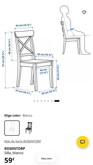 Mesa comedor extensible y 6 sillas madera