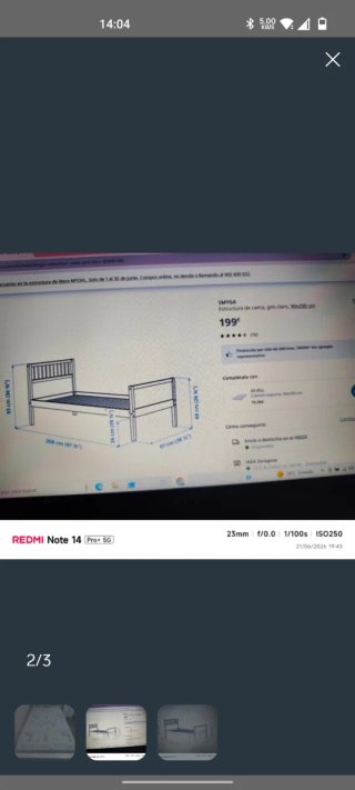 2 Camas individuales 90cm Ikea