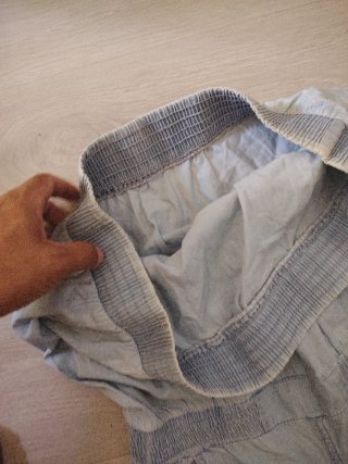 Mono strapless azul desgastado Talla L/XL