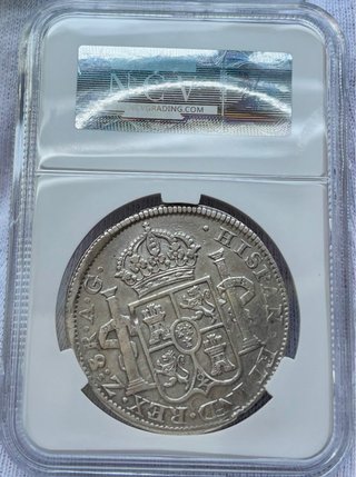 Moneda PLATA 8 Reales 1819 Zacatecas. NCV XF40.