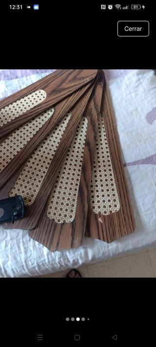 Ventilador de techo madera y metal