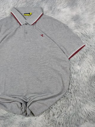 Polo Diadora Vintage Gris Talla XL