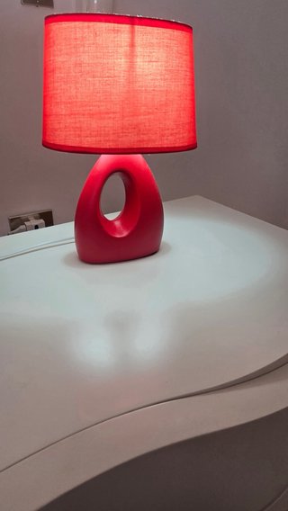 Set Lampadario camera da letto rosso e abat jour
