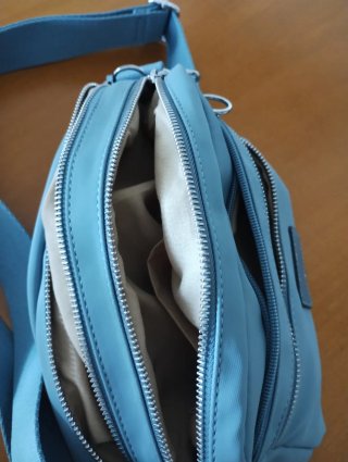 Bolso bandolera lona azul