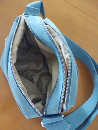 Bolso bandolera lona azul