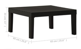 Mesa auxiliar exterior gris antracita