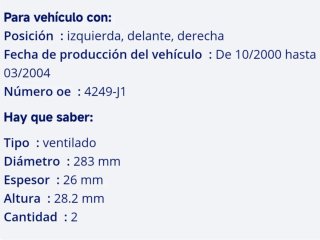 Juego 2 discos freno delanteros MEYLE Peugeot 406