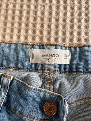 Mango Vaqueros Rectos Azul Claro