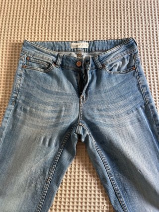 Mango Vaqueros Rectos Azul Claro