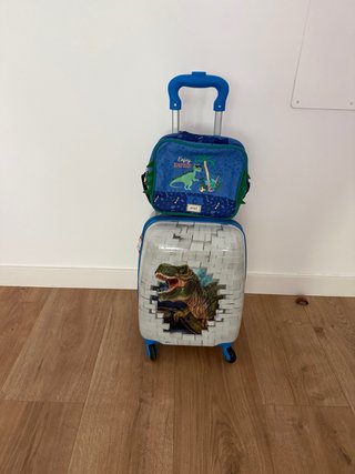 Conjunto maleta infantil dinosaurio Neceser enso