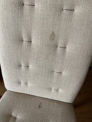 4 Sillas Comedor Tela Beige