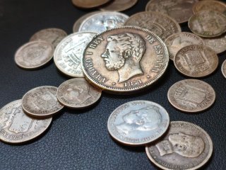 Lote Monedas Peseta Plata 1869-1926