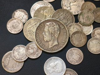 Lote Monedas Peseta Plata 1869-1926