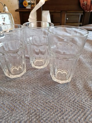 Set de vasos de vidrio