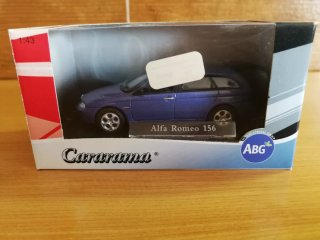 Maqueta Alfa Romeo 156 familiar azul, escala 1/43.