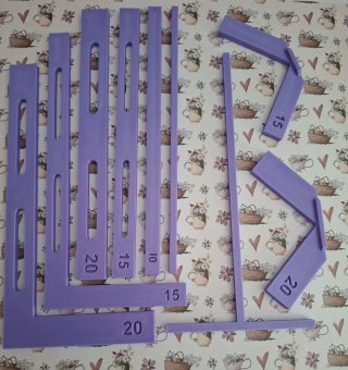 Set Reglas Scrapbooking Morado