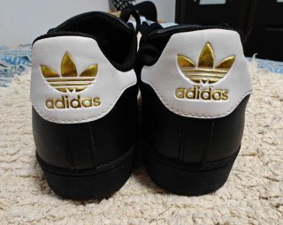 Zapatillas Adidas Superstar Negras Blancas T46