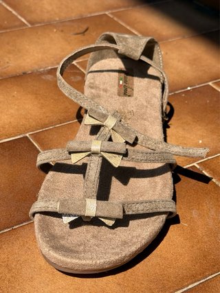 Sandali donna beige tg.37, nuovi