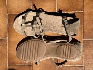 Sandali donna beige tg.37, nuovi