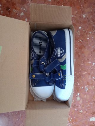 Zapatillas lona azul marino velcro