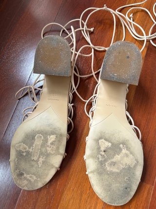 Sandalias tacón Mango Beige