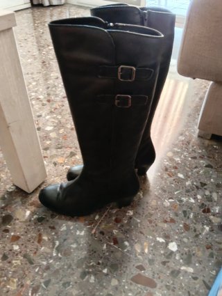 Botas altas piel negras talla 38