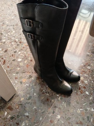 Botas altas piel negras talla 38