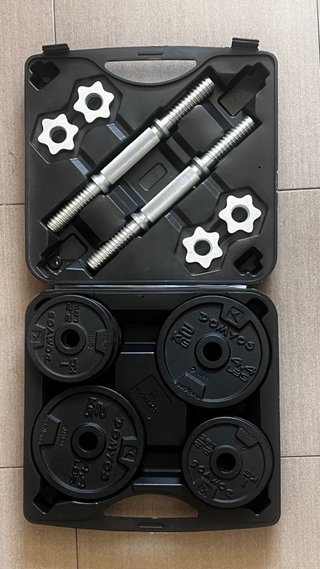 Kit Mancuernas Domyos 20kg Hierro Fundido