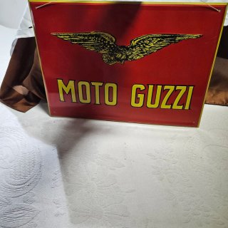 Targa Moto Guzzi Vintage Metallo Arredo Gar