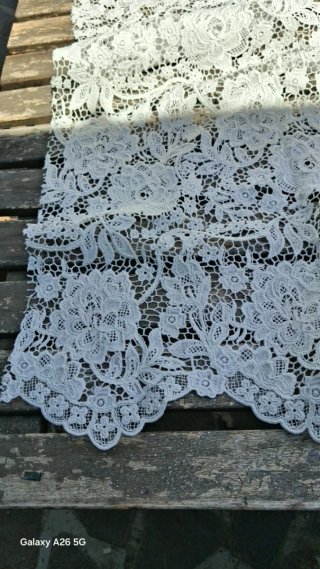 Pizzo macramè bianco