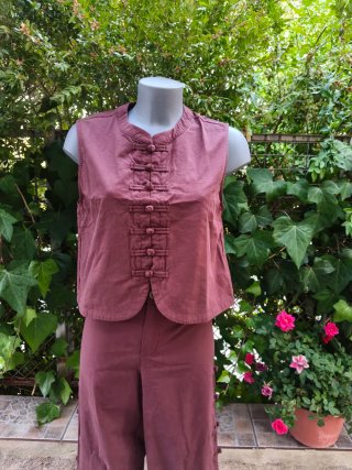 Conjunto dos piezas marrón