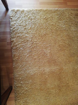 Alfombra grande salón beige/marrón poliéster