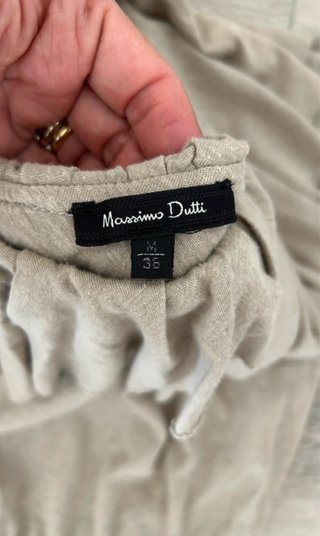 Vestido Massimo Dutti un hombro volantes S