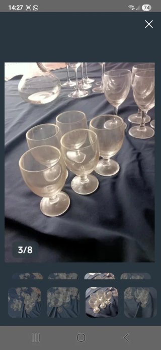 Lote de copas de cristal