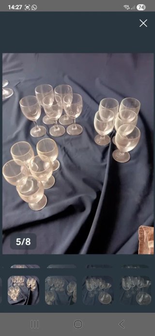 Lote de copas de cristal